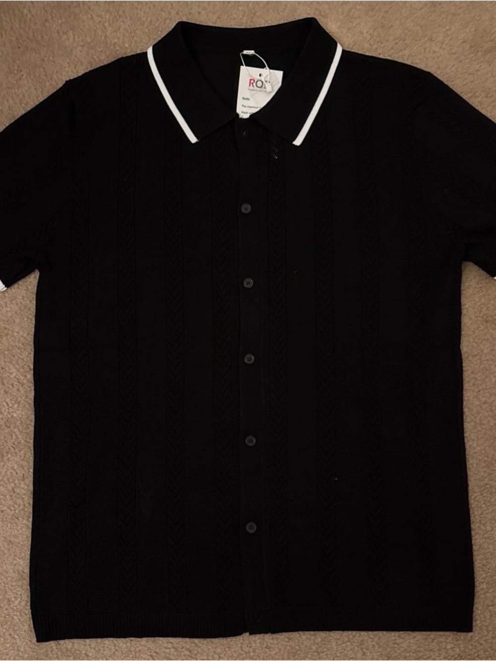 Textured Knit Polo